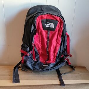 The North Face Hot Shot Black and Red Backpack As Is